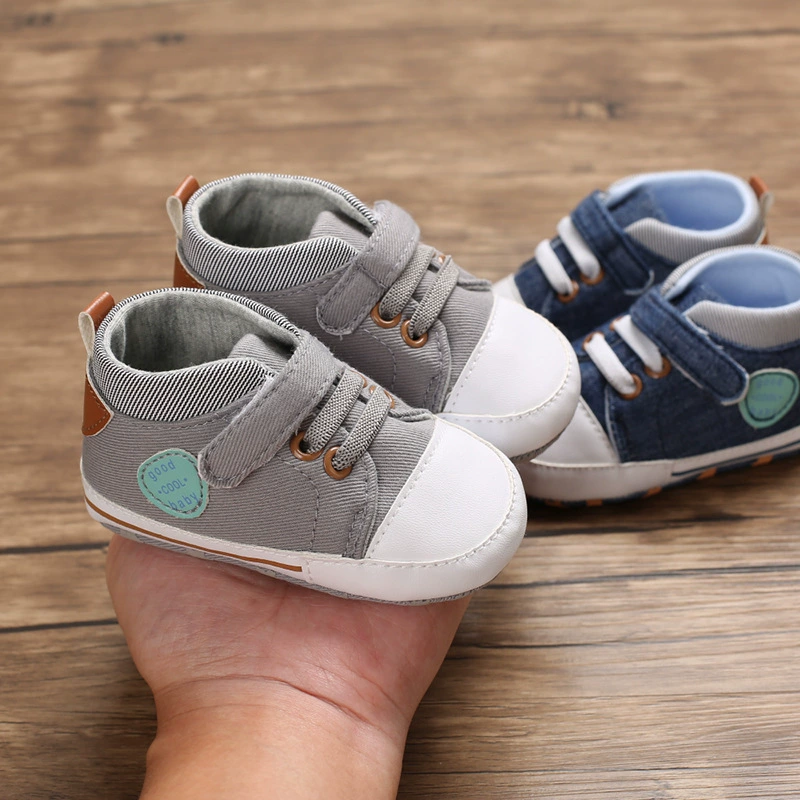 Весенне-осенняя мужская и женская детская обувь, нескользящая обувь на мягкой подошве От 0 до 1 года Детская обувь, парусиновая обувь для малышей от 3 до 12 месяцев
