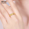 Ring stainless steel, matte glossy fashionable set, 3 piece set, simple and elegant design, wholesale