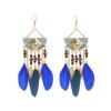 Retro long earrings with tassels, boho style, European style