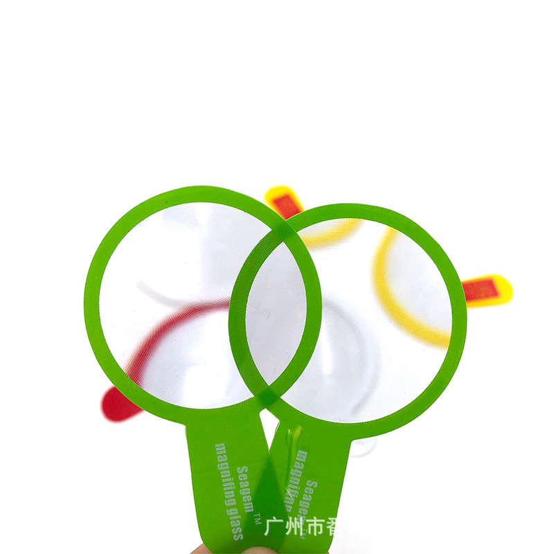 阅读工具礼品手柄式超薄放大镜   老年人读书工具PVC放大镜