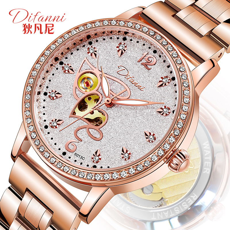 Brand full-automatic ladies mechanical watch Starsky waterproof full-automatic mechanical watch ladies fashion trend