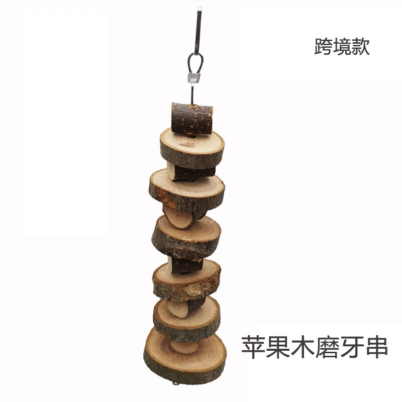 Строка для укуса попугая строка для укуса яблочного дерева игрушка для укуса хомяка Тоторо круглая деревянная Коренная нить принадлежности для кроликов