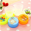 Portable portable magic cartoon compressing folding water cup toilett and retracting cup with outdoor travel folding cup