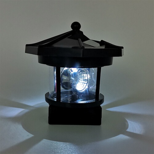Amazon LED Solar Rotating Lighthouse Outdoor Garden Villa Waterproof Courtyard Landscape Lawn Light