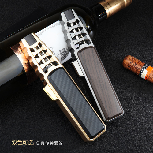 Zhongbang 588 gas lighter long pen style kitchen creative powerful direct blue flame cigar windproof lighter