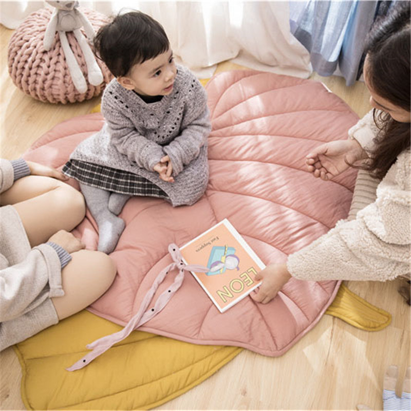 Alfombra de arrastre para niños cubierta de algodón multifuncional estilo europeo sala de estar dormitorio alfombra de picnic entrega de una pieza