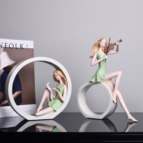 Modern minimalist soft decorative pieces, home living room wine cabinet bedroom decorations, American TV stand decorative gifts