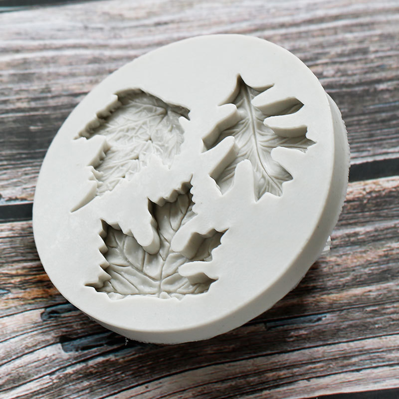 Hoja fondant molde de silicona para hornear DIY hoja de arce hoja verde decoración de pasteles molde de chocolate molde de arcilla