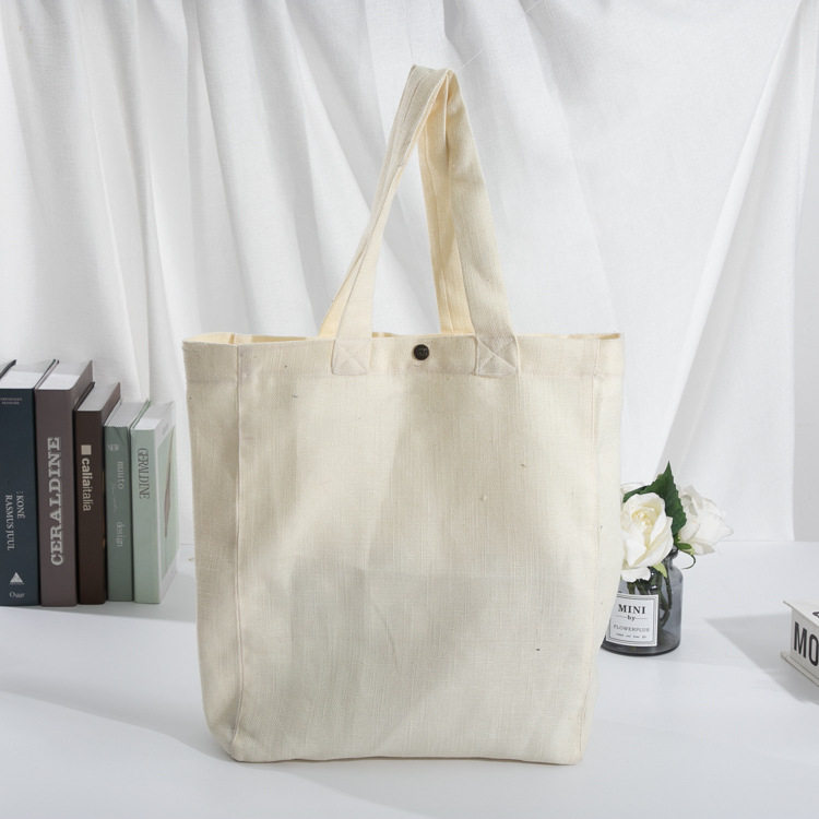 空白帆布袋学生单肩按扣帆布包 定 制创意广告全棉手提帆布袋子