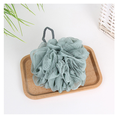 Manufacturer wholesale plain 50g large bath flower Japanese and Korean new bath ball bath back rub foaming tennis bath ball
