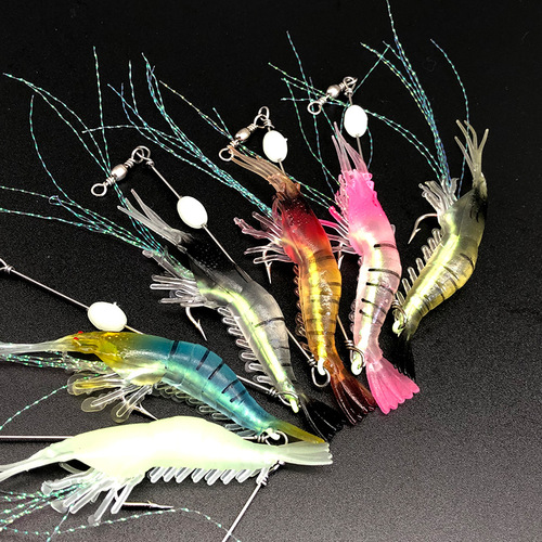 Lua bait with hook, soft bait shrimp, Lua soft shrimp fake bait, fish bait simulation, prawn bionic bait, wholesale soft bait simulation