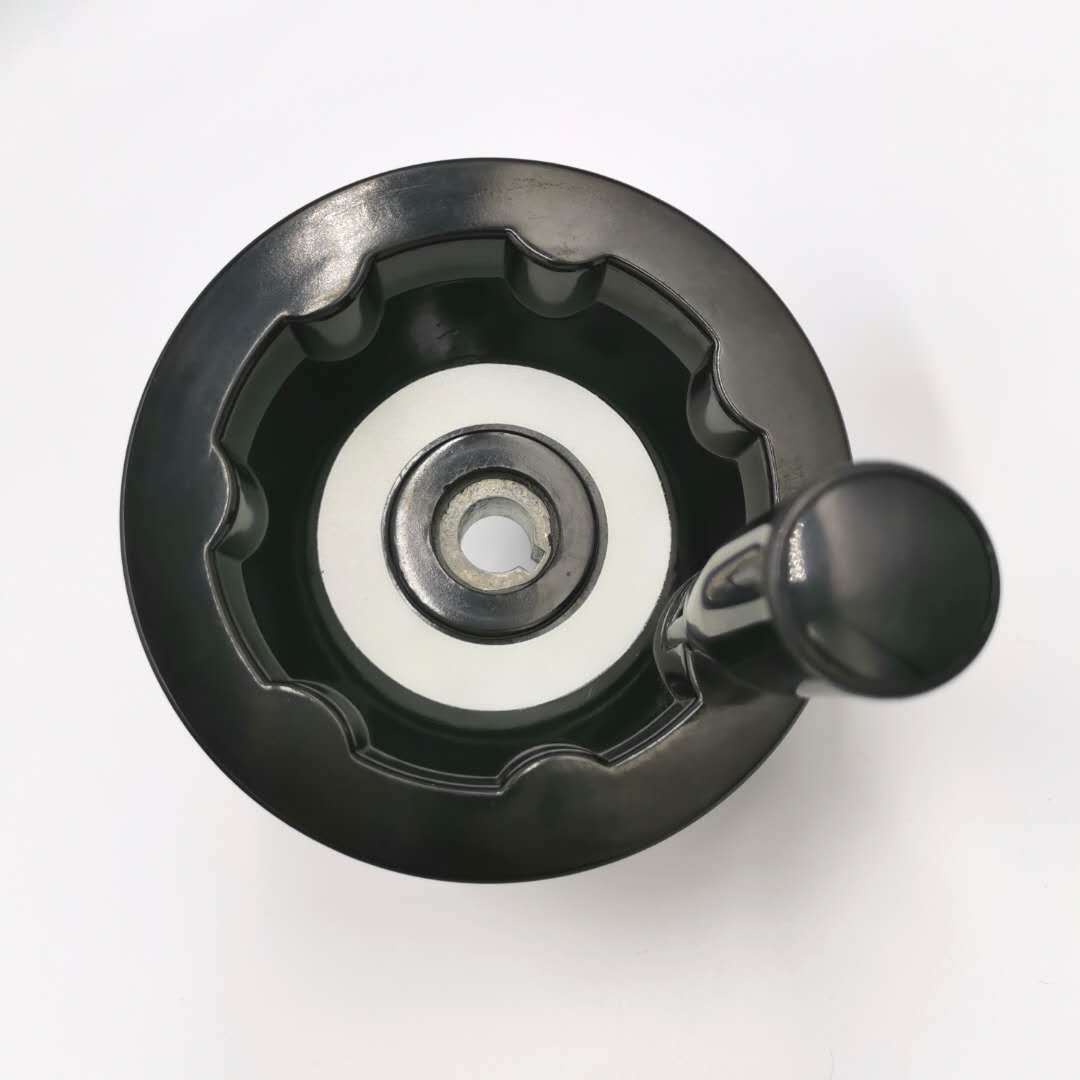 厂家供应钻床印刷机木工机械内波纹手轮胶木电木手摇轮带可折手柄