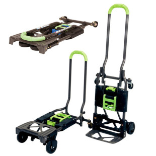 Europe and the United States export 2 in 1 foldable metal trolley luggage truck heavy flat trolley shopping cart