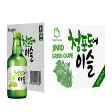 韩国原装进口JINRO/真露青葡萄果味酒13度360ml*20瓶