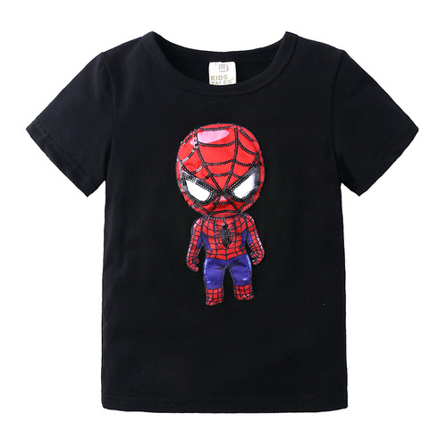 Kids Tales children's clothing children's summer boys' light-up T-shirt short-sleeved flash top Amazon source wholesale