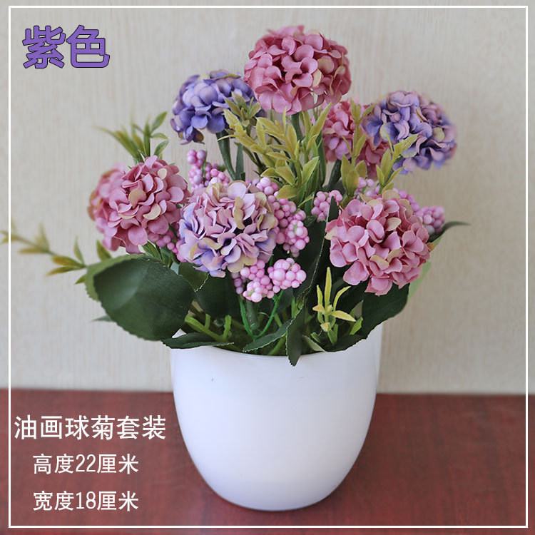 Suministro directo de fábrica tela de seda flor artificial bonsai decoración de escritorio flor falsa olla artificial decoración interior flor decorativa