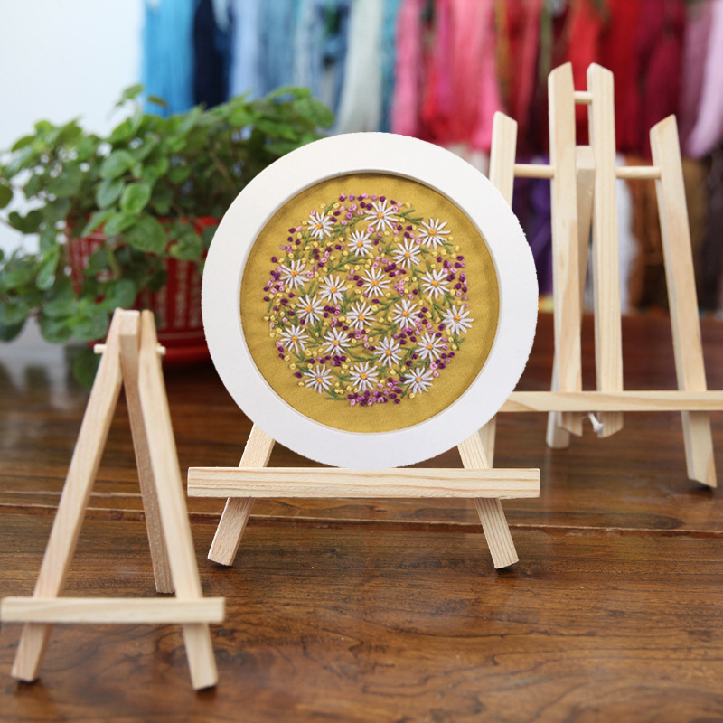 Bordado DIY estilo europeo simple redondo Marco de Fotos decoración cuadrada 6 pulgadas 8 pulgadas moderno montado en la pared marco de fotos decoración mesa