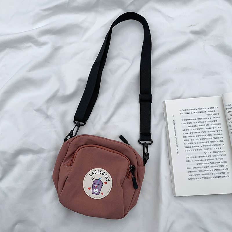 Bolso bandolera pequeño 2025 para mujer, versión coreana Ulzzang, estilo ins, simple, versátil, lindo, bolso de tela para estudiantes, dropshipping