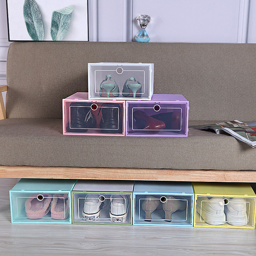 PP transparent plastic dustproof shoe box shoe cabinet shoe box home storage box shoe storage clamshell drawer type shoe cabinet