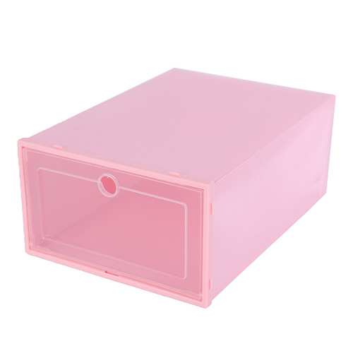Transparent plastic shoe box shoe storage box dust-proof and moisture-proof home storage shoe box Japanese shoe box flip-top drawer type