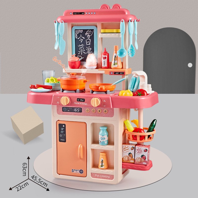 Transfronterizo 63cm simulación de los niños de vapor agua spray cocina juguetes cocina y juego de cocina juego casa vajilla Mesa