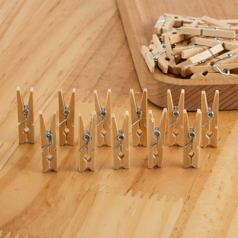 Manufacturer wholesale hemlock small clips DIY handmade photo clips natural wood clips