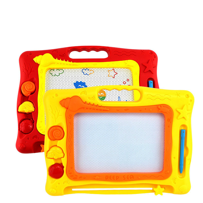 Tablero de dibujo magnético de plástico de color medio de 4 colores para niños transfronterizos tablero de dibujo de graffiti de educación temprana tablero de dibujo juguete