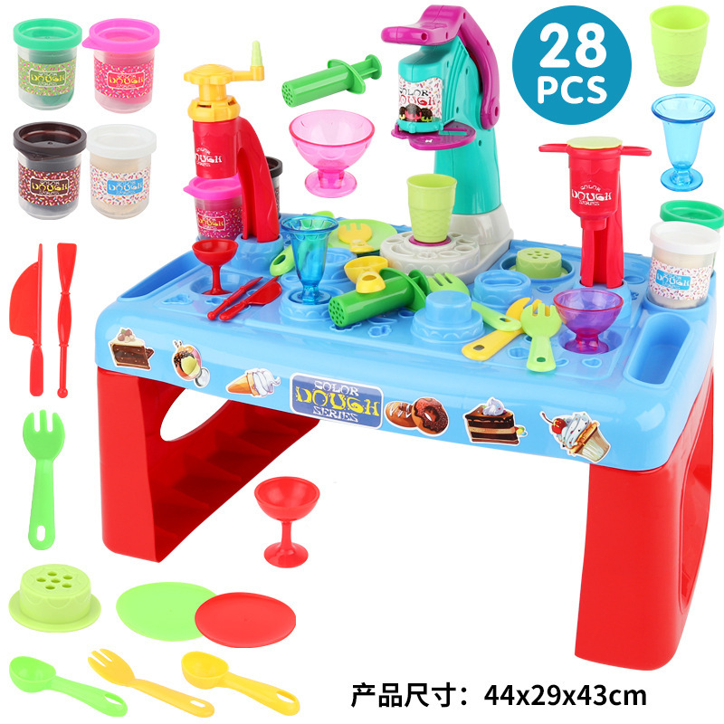 Niños plastilina DIY arcilla helado caramelo tridimensional de color arcilla juego de mesa juguete del molde de la casa