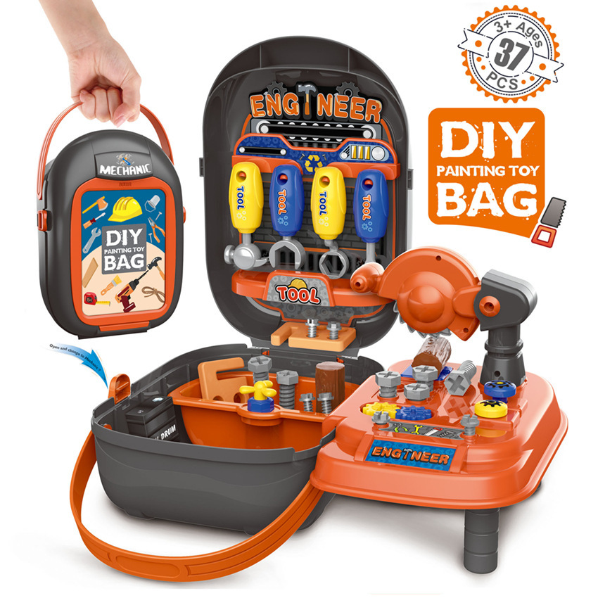 Transfronteriza simulación infantil barbacoa cocina vajilla maquillaje herramientas supermercado jugar casa pintura caja portátil médico juguete