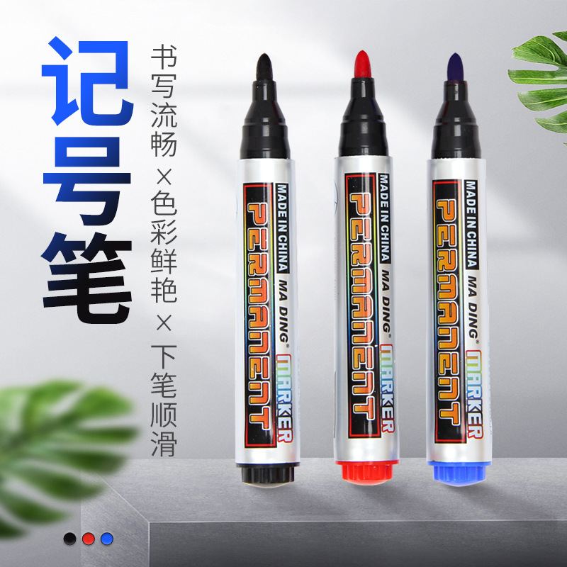 8001 de gran capacidad Rojo Negro Azul rotulador pluma grande pluma Express pluma suave impermeable rotulador al por mayor