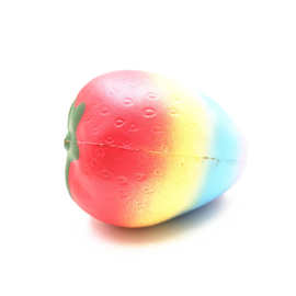 跨境爆款仿真 慢回弹玩具 pu Squishy 星空大草莓食物水果模型