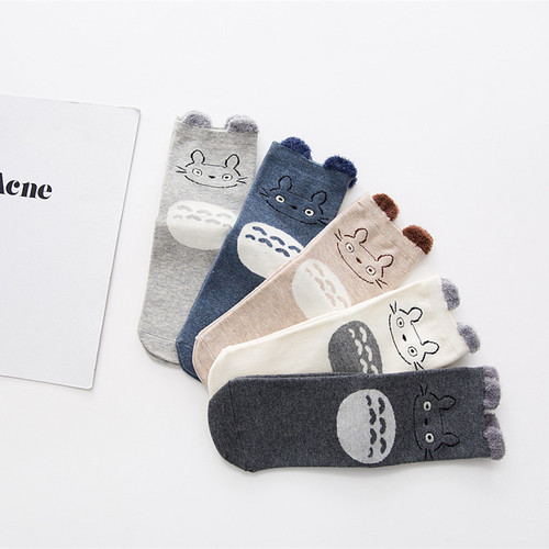 Korean new autumn and winter socks for women, three-dimensional cartoon animal socks, cotton cute feather gauze socks wholesale