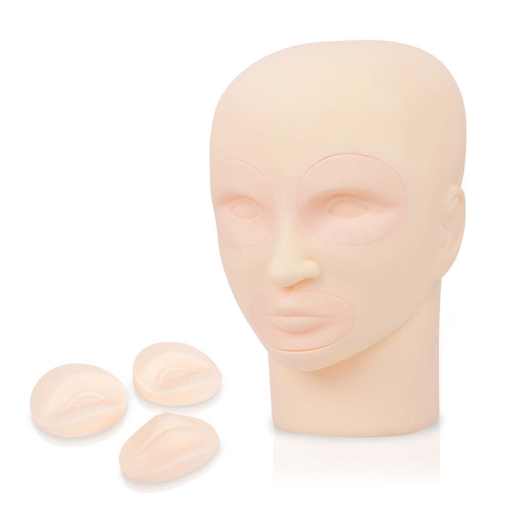 Detachable head mold for permanent makeup, closed-eye mannequin head, eyelash extension head mold, makeup practice head.