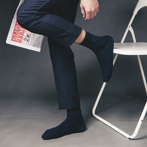 Men's socks men's spring and summer casual mid-tube men's socks pure color socks spring thin summer socks