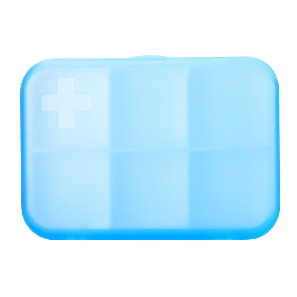 Travel Portable Six-Compartment Pill Organizer, Seven-Day Travel Pill Box