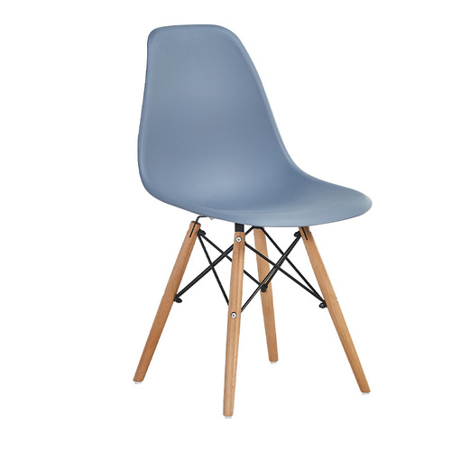 Minimalist plastic Eames chair beech leg dining chair home dining room back chair café leisure office chair