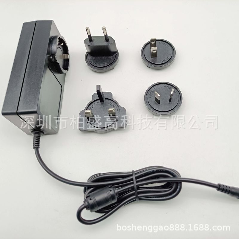 24v2.5a香港通用可换头适配器电源日规BS家庭影院ROHS认证墙插