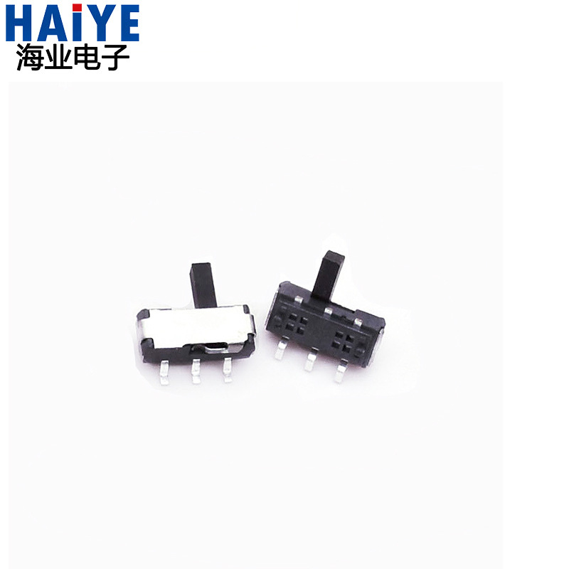 海业电子 三脚侧按拨动开关电气元件配件 4H拨动开关 SK-058有柱