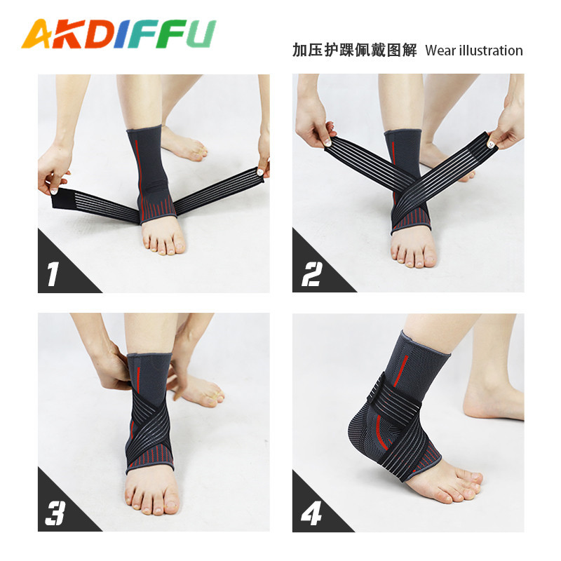 Nueva nylon pescado seda bobinado de punto protección del tobillo protección de esguince transpirable caliente a prueba de frío correr baloncesto Montañismo