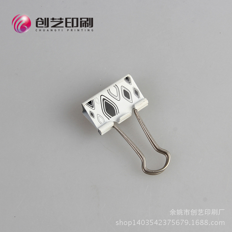 厂家批发长尾夹印刷 文具用品移印丝印热转印加工 塑料制品印刷