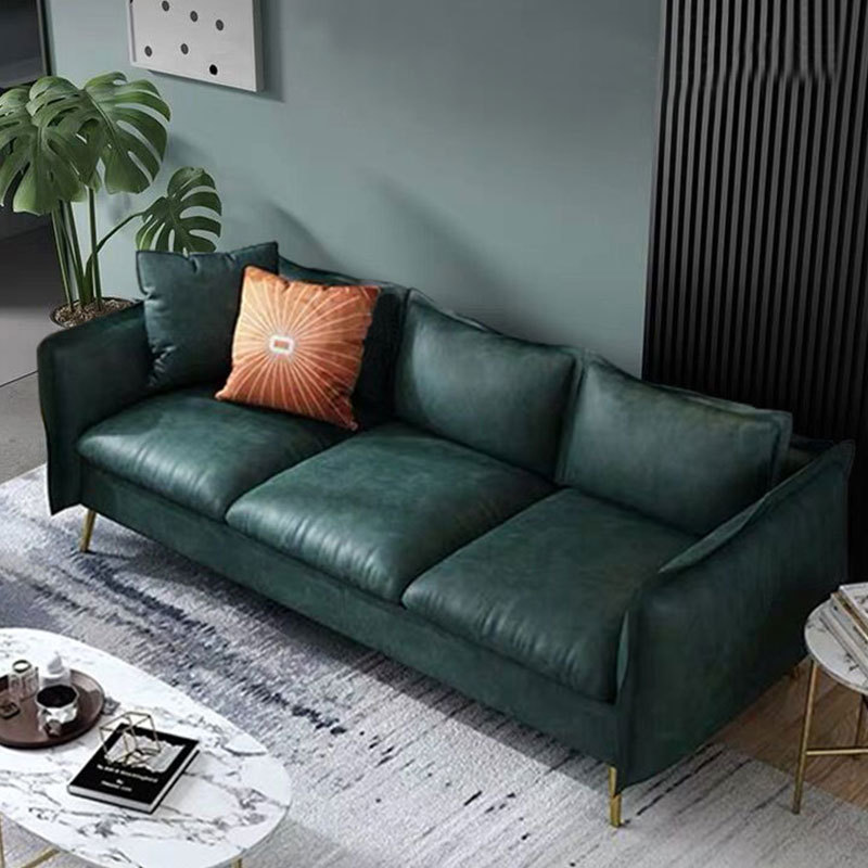 Sofá de Tela de Tres Plazas, Moderno, Minimalista, de Lujo Ligero, Tela Tecnológica, para Sala de Estar, Apartamento Pequeño, Tienda de Ropa, Foshan, Modular, Uso Doméstico