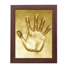 商务手印泥相框套装明星手模木质边框优质手模泥纪念礼物按手掌