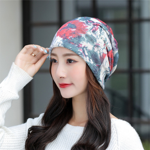 Thin breathable confinement cap, large stretch, skin-friendly chemotherapy cap, fashionable hat, decorative headband, multifunctional magic headscarf