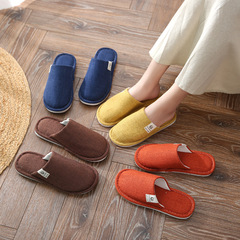 New Four Seasons Cotton Linen Home Indoor Cotton Slippers for Female Couples Thick Bottom Anti-Slip Spring and Autumn Linen Slippers Wholesale