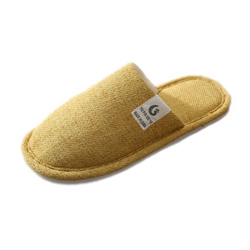 New Four Seasons Cotton Linen Home Indoor Cotton Slippers for Female Couples Thick Bottom Anti-Slip Spring and Autumn Linen Slippers Wholesale