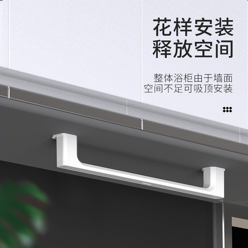 Towel rack bathroom punch-free bathroom storage rack bath towel rack suction cup single pole light luxury hanging rod toilet rack