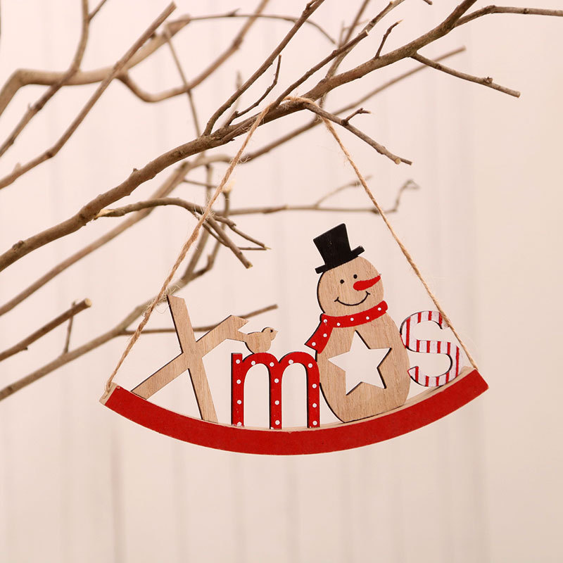 2020 nuevas decoraciones de Navidad swing caballo de madera carta de Navidad tarjeta puerta colgante decoración regalo