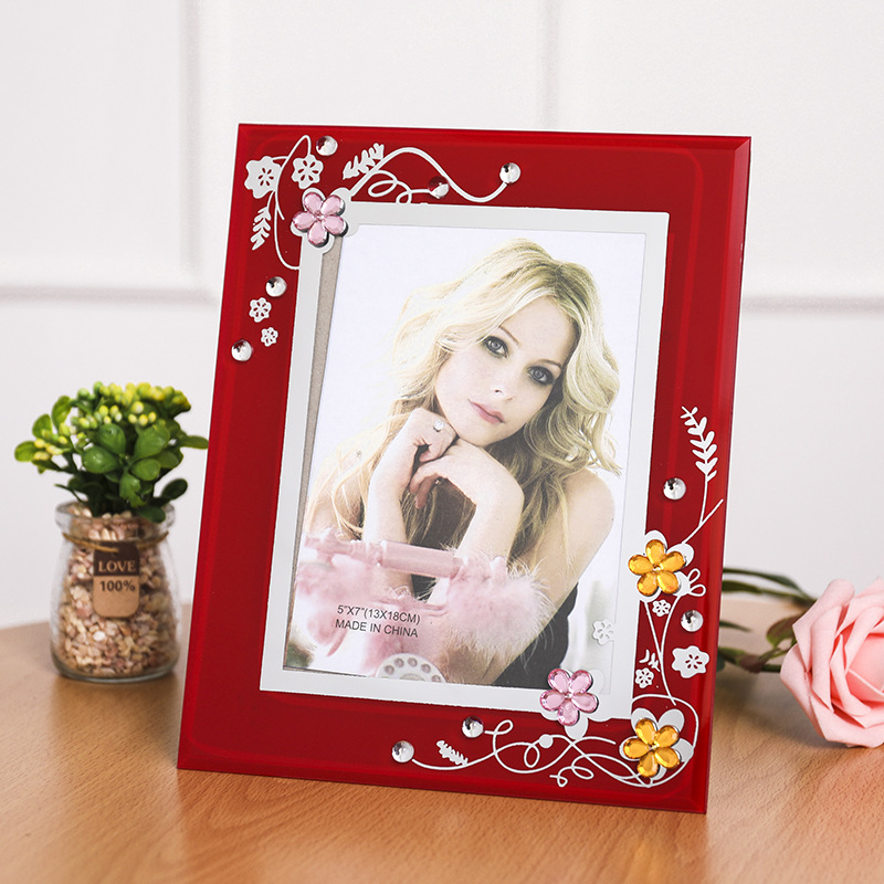 Factory direct supply creative crystal glass photo frame exquisite beautiful luxury photo frame high quality decorative photo frame wholesale