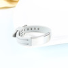 Men's fashionable silica gel adjustable bracelet engraved stainless steel for beloved