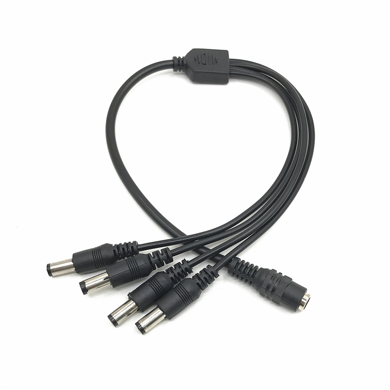 Cable divisor de corriente DC 1 a 2 / 1 a 4 / 1 a 8, cable reforzado para cámaras de seguridad